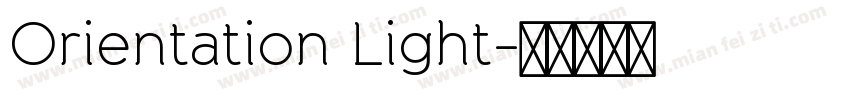 Orientation Light字体转换